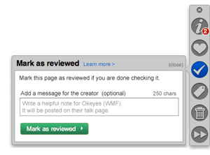 Curation Toolbar - Mark as reviewed
