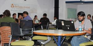 MediaWiki contributors at work in Bangalore, India.