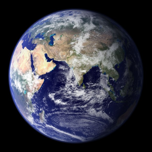 NASA Blue Marble of Eastern Hemisphere. Photo by NASA, public domain. 