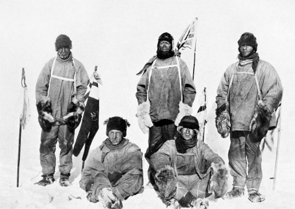 Robert Scott's ill-fated expedition at the South Pole. Photo by Henry Bowers, public domain/CC0.