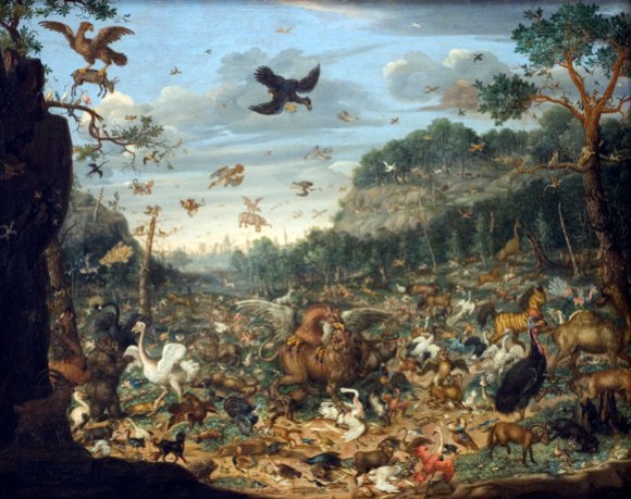 1690 painting, featuring two formerly unnoticed white dodos discovered through Wikipedia research. Painting by Franz Rösel von Rosenhof, public domain/CC0.