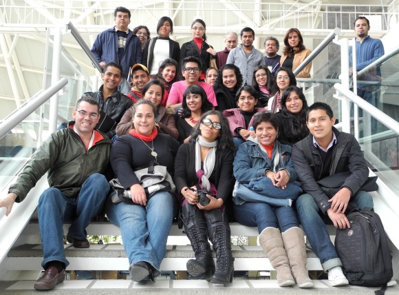 Group photo of participants of a Wikipedia workshop at the Universidad Veracruzana in 2013. Photo by Alberto Ramírez Martinell, CC BY-SA 3.0.
