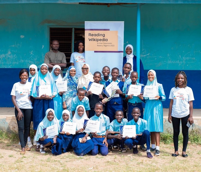 Group photo of certified RWC students in Government High School Adeta