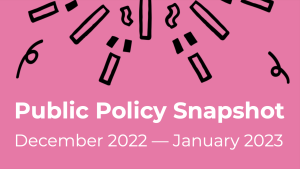 Public Policy Snapshot for December 2022 through January 2023