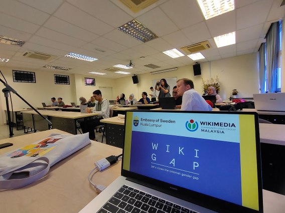 The view of the UKM WikiGap event from the organiser’s view.