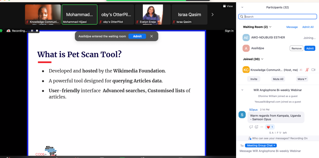 CfA WiR Webinar on petscan tool 01