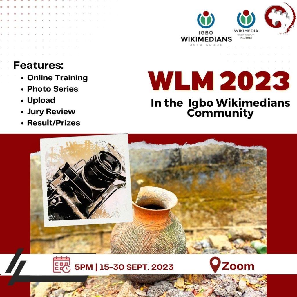 Wiki Loves Monuments 2023 in the Igbo Wikimedians Community Flyer