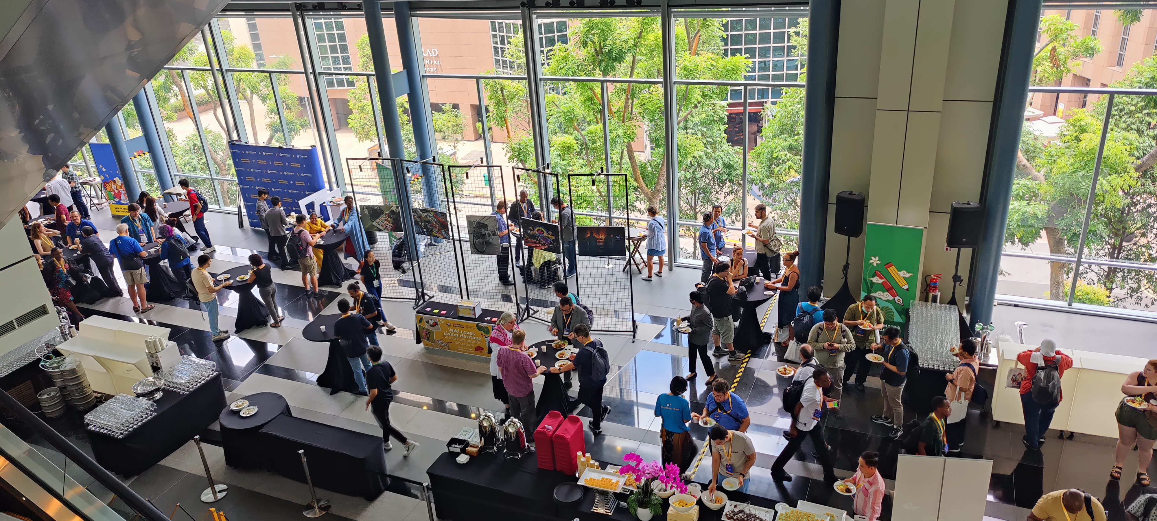 Wikimania 2023 in Suntec's concourse area