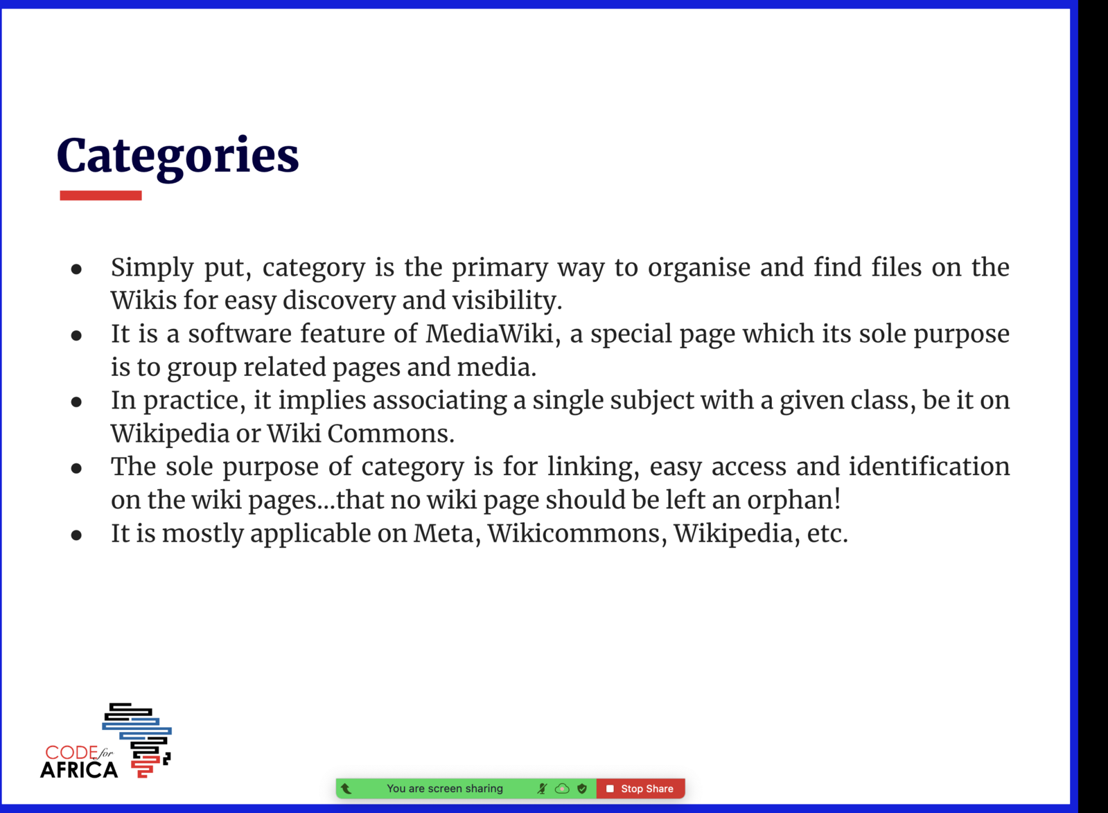 Definition of Categories