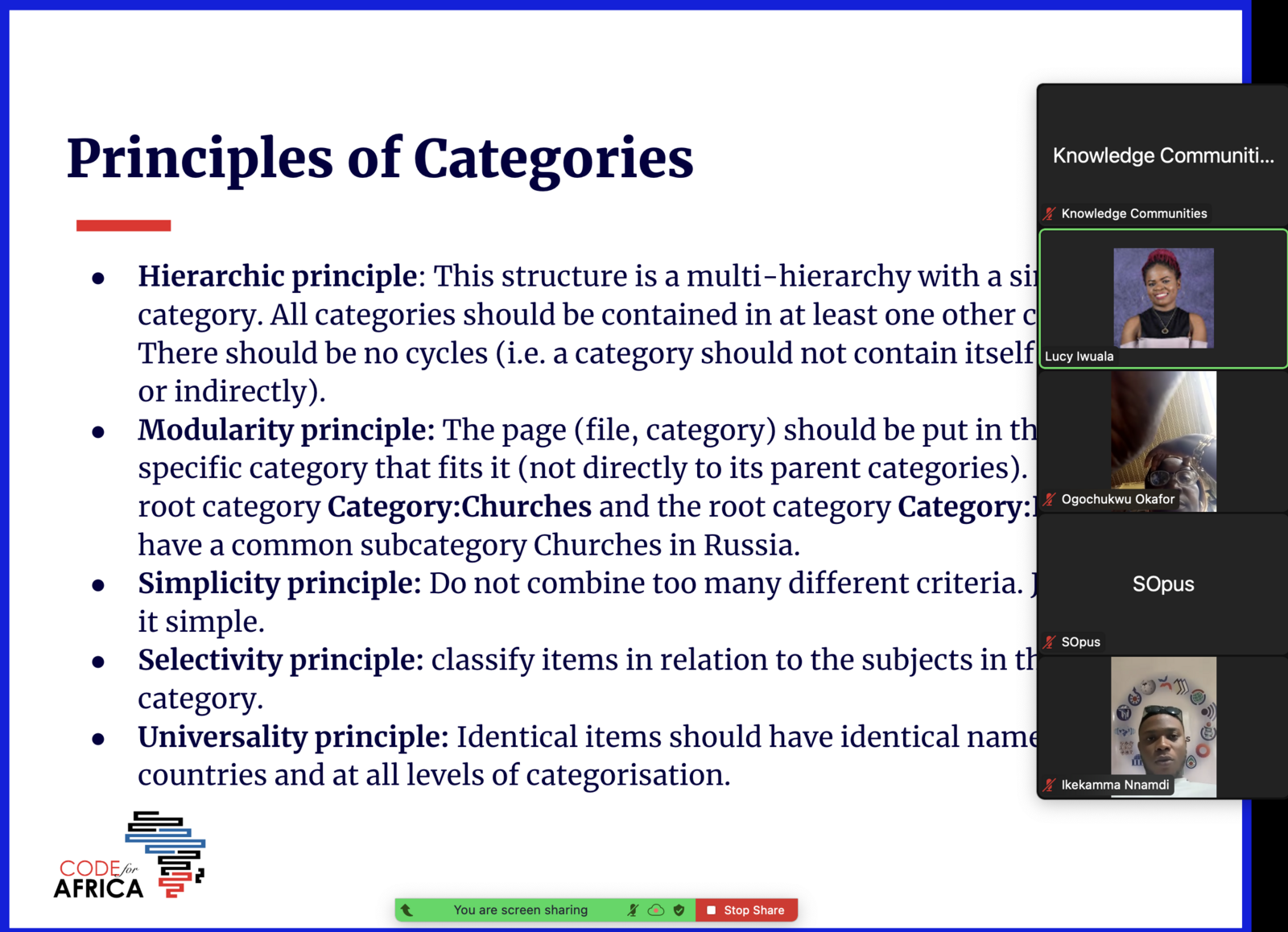 Principles of Categories