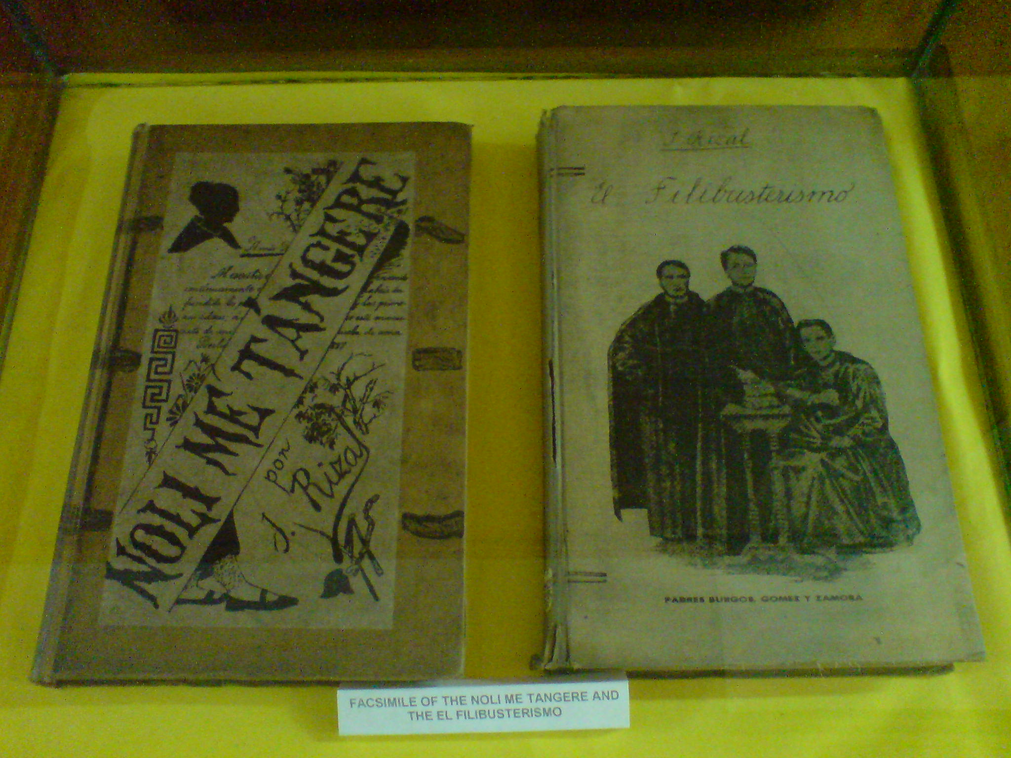 Facsimile copies of Noli Me Tangere and El filibusterismo displayed at the Filipiniana Reading Room of the National Library of the Philippines