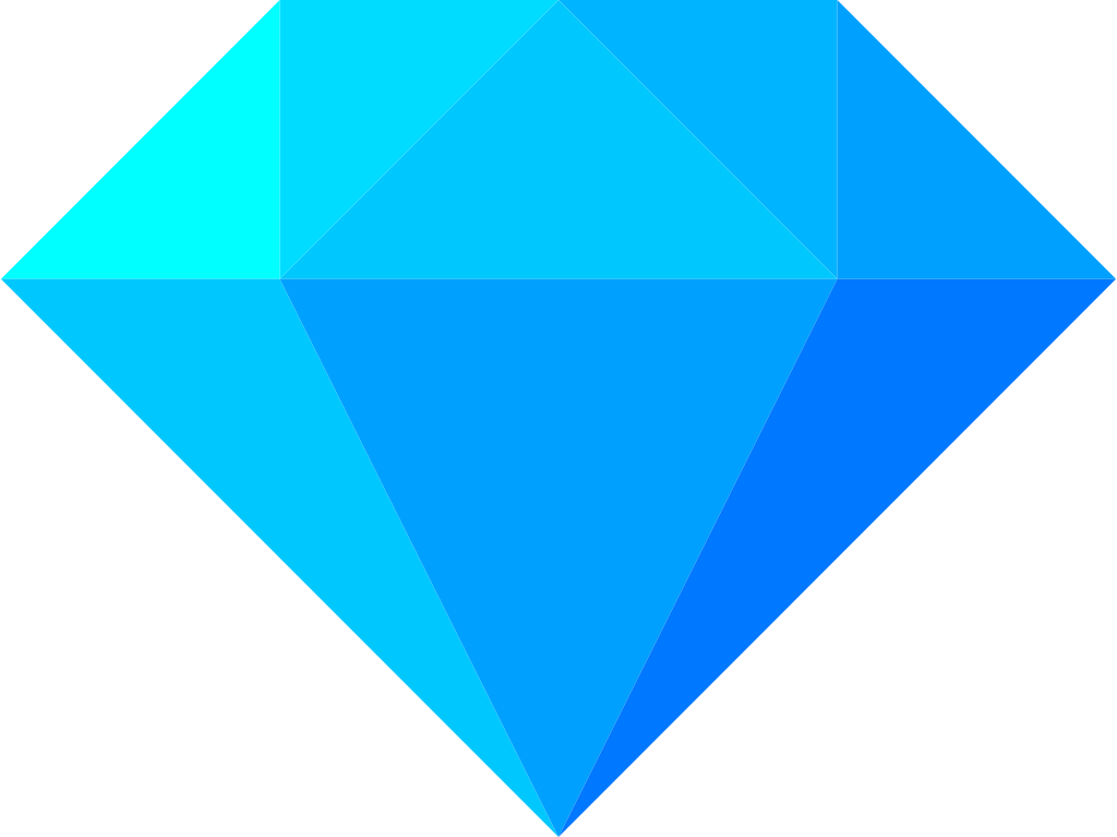Illustration of a blue diamond, the OpenRefine logo