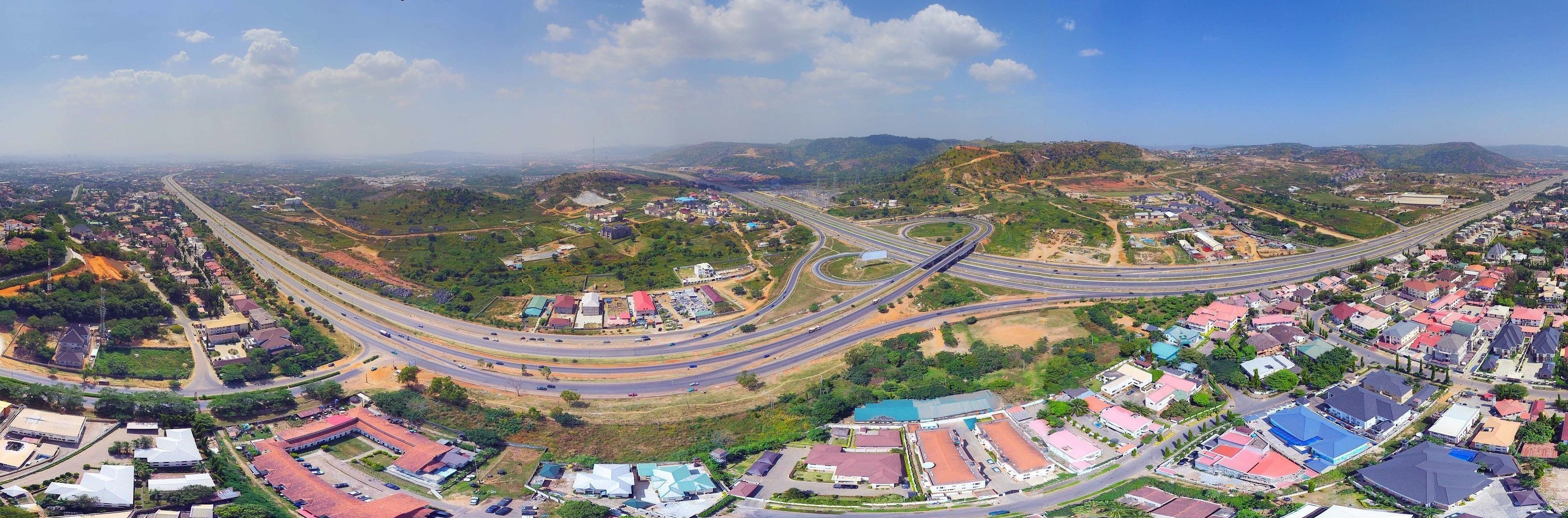 Photo shows panoramic view of a highway in Abuja