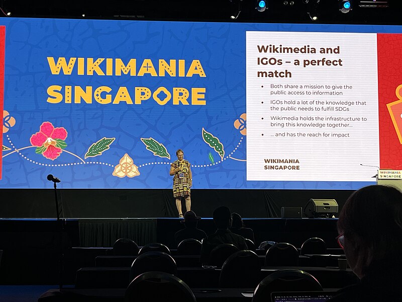 Presentation of the WIPO Partnership during Wikimania Singapore 2023